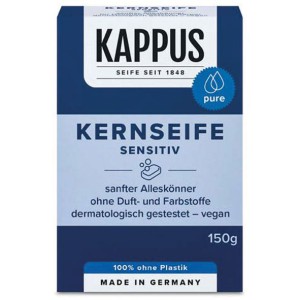 150g Kappus Kernseife sensitiv vegan | ohne Duft- & Farbstoffe