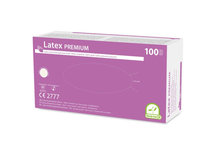 MEDI-INN Premium Latexhandschuh 100 Stk.  Größe L