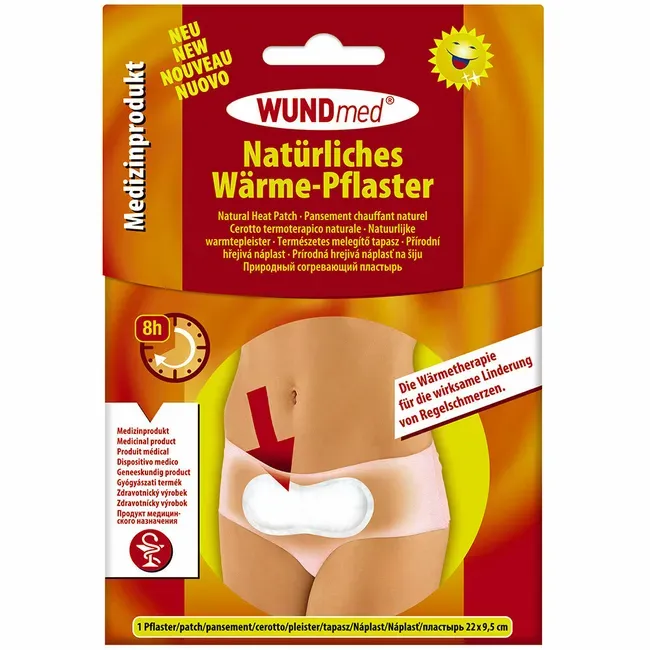 WUNDmed Wärme-Pflaster bei Regelschmerzen/Menstruationsbeschwerden 22 x 9 cm